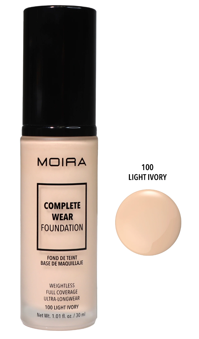 Moira Cosmetics Complete Wear Foundation - (100) Light Ivory